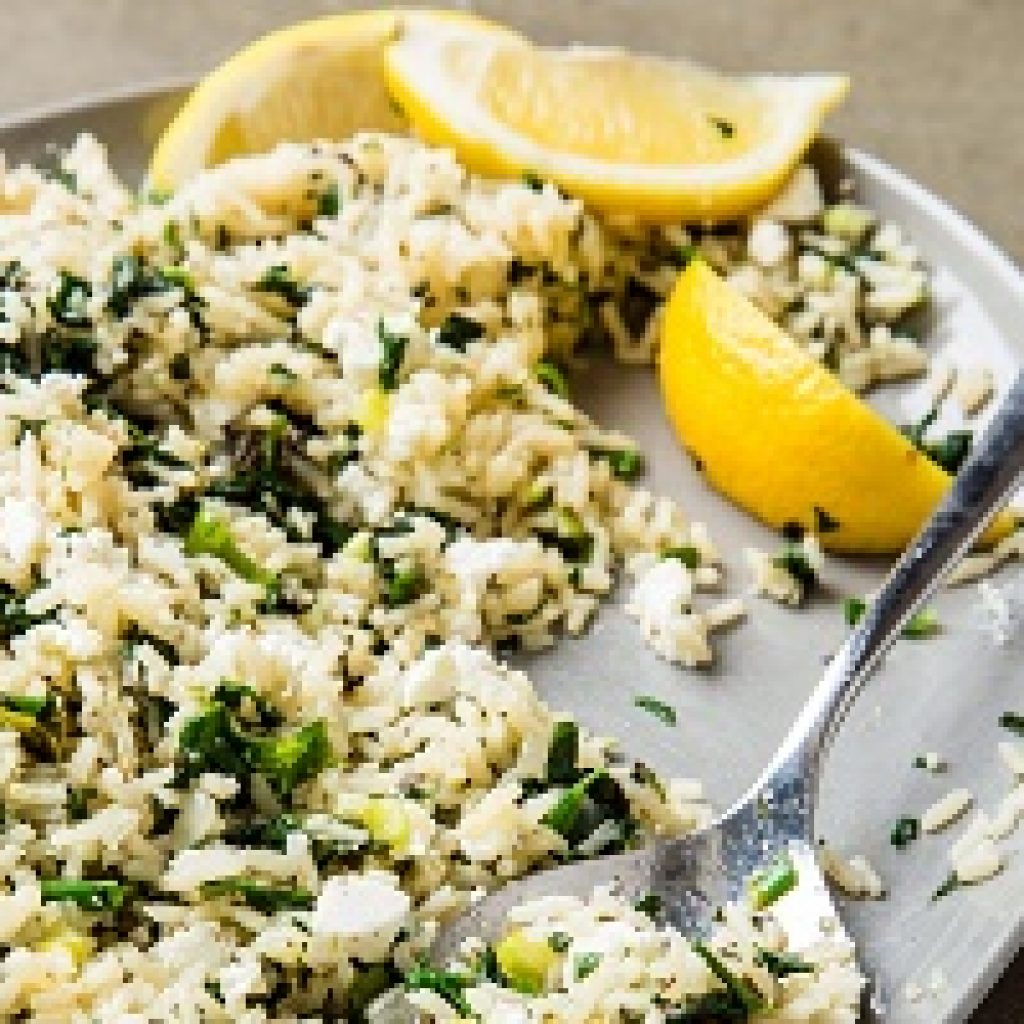 Greek-Style Lemon Spinach Rice - Limoneira