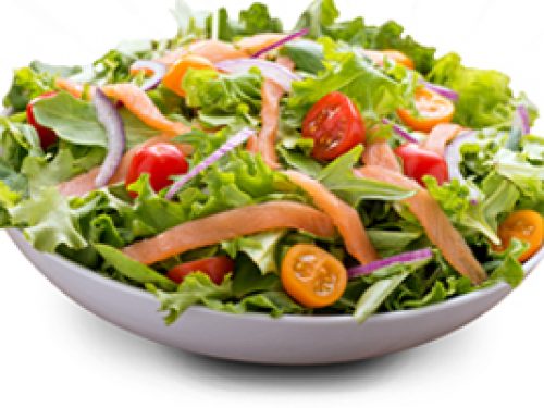 Smoked tomato salads on plates